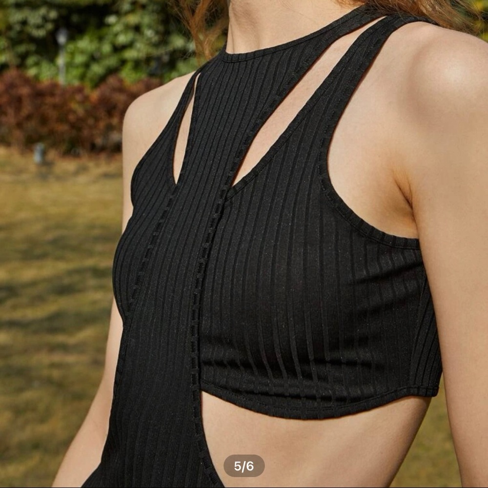 Black cut out dress